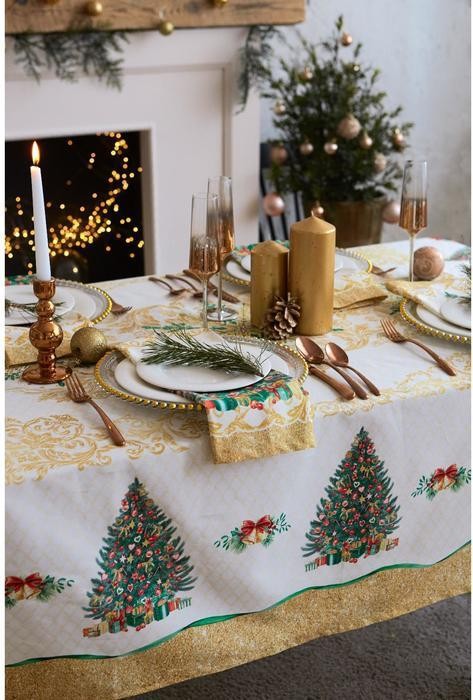 Набор столовый Этель "Golden Christmas" скатерть 150*180 +/-3см с ГМВО, салф.40х40см - 8шт,