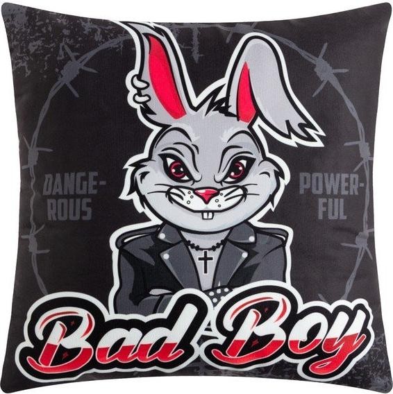 Подушка декоративная "Bad Boy", 40*40 см, 100% п/э, велюр