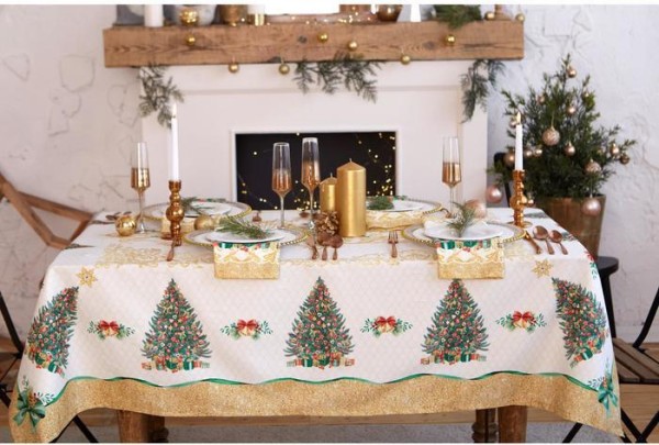 Набор столовый Этель "Golden Christmas" скатерть 150*180 +/-3см с ГМВО, салф.40х40см - 8шт,
