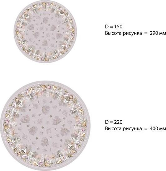 Скатерть Этель «Коралловый риф» d=220см +/-3см, 100% хл, саржа 190 гр/м2