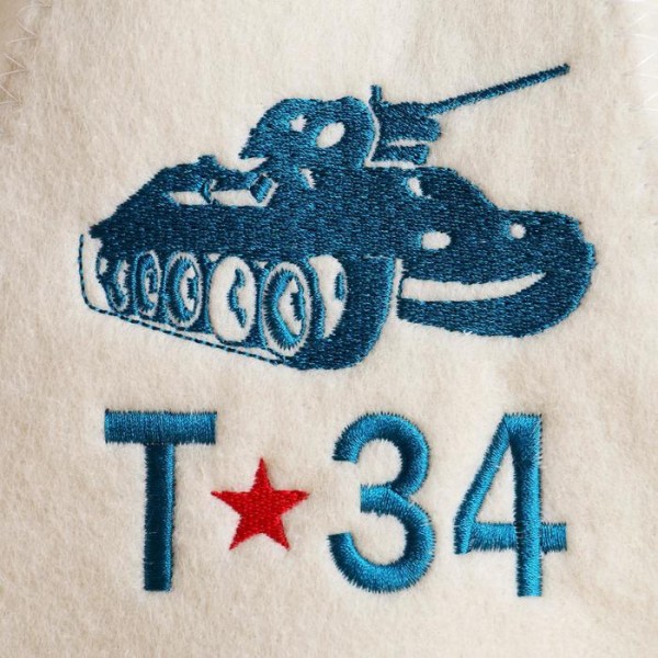 Шапка для бани "Т-34", войлок, белая