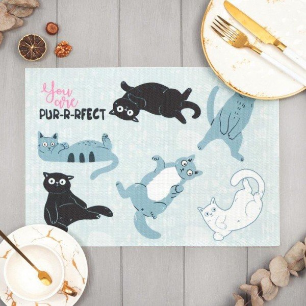 Салфетка на стол Доляна"You are PURRRfect" ПВХ 40*29см